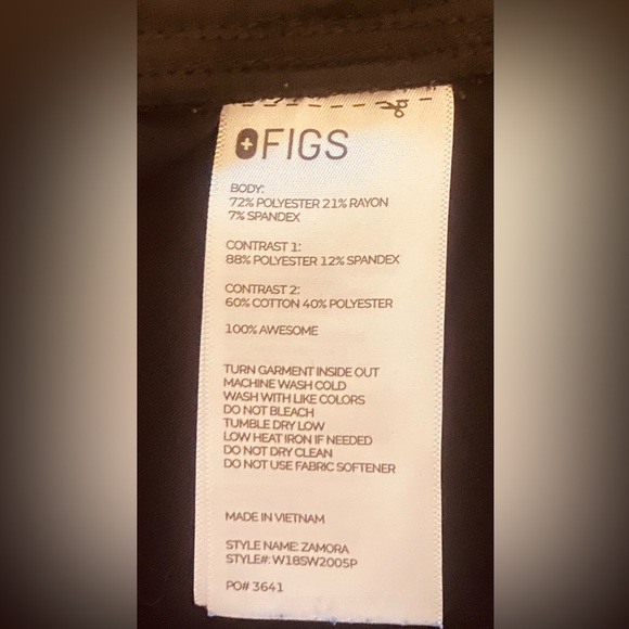 FIGS Zamora Jogger Scrub Pants Black Ladies XL - Picture 9 of 9